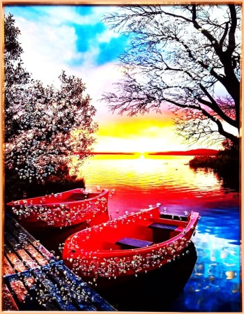 SUN SET BETWEEN TREE