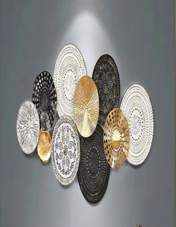 Ethnic Handcrafted Metal Wall Art Iron Wall Hanging Home Decoration Perfect for Living Room Hotel (Multicolor)