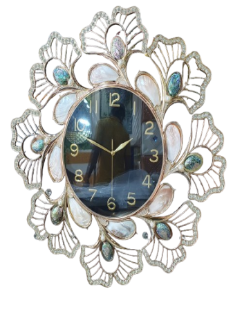 European Wall Clock Living Room Decoration Large Luxury Wall Clocks Shell Crystal Home Decor Digital Silent Large Watch