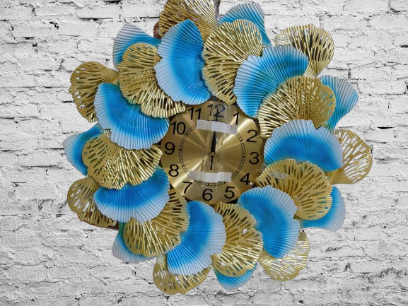Ginkgo leaf design wall clock