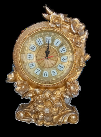 Vintage Luxery Tabletop Clock Or shelf Decorative Clock