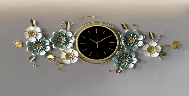 Modern Metal Wall Clock with 3D Creative Ginkgo Leaf Design - Home Decor and Kitchen Gift